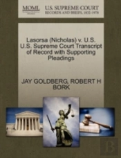 Lasorsa (Nicholas) V. U.S. U.S. Supreme Court Transcript Of Record With Supporting Pleadings