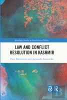 Law And Con?Ict Resolution In Kashmir
