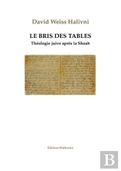 Le Bris Des Tables -- Theologie Juive Apres La Shoah