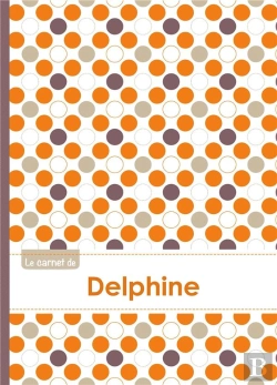 Bertrand.pt - Le Carnet De Delphine - Lignes, 96p, A5 - Ronds Orange Gris Violet