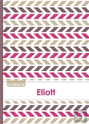 Le Carnet D'Eliott - Lignes, 96p, A5 - Motifs Violet Gris Taupe