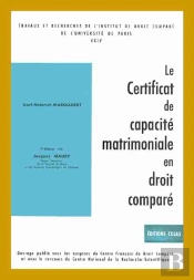 Le Certificat De Capacité Matrimoniale En Droit Comparé