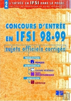 Bertrand.pt - Le Concours D'Entree En Ifsi 1999 Sujets Officiels Corriges