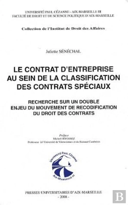 Bertrand.pt - Le Contrat D'Entreprise Au Sein De De La Classification Des Contrats Spéciaux