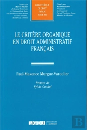 Le Critère Organique En Droit Administratif Français