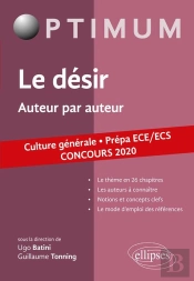 Le Désir ; Prépa Ece, Ecs ; Culture Générale ; Auteur Par Auteur (Édition 2020)