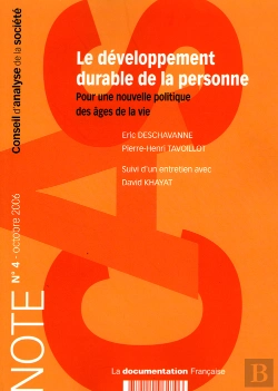 Bertrand.pt - Le Développement Durable De La Personne ; Pour Une Nouvelle Politique Des Âges De La Vie