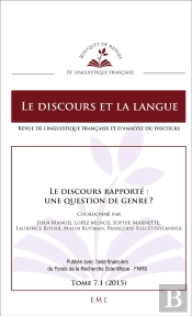 Le Discours Rapporté : Une Questions De Genre ?