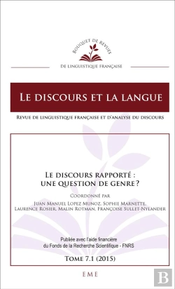 Bertrand.pt - Le Discours Rapporté : Une Questions De Genre ?