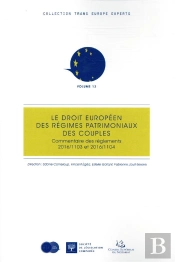 Le Droit Européen Des Régimes Patrimoniaux Des Couples ; Commentaire Des Réglements 2016/1103 Et 2016/1104