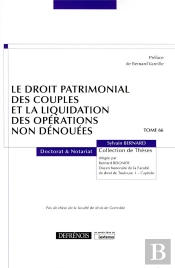 Le Droit Patrimonial Des Couples Et La Liquidation Des Opérations Non Dénouées