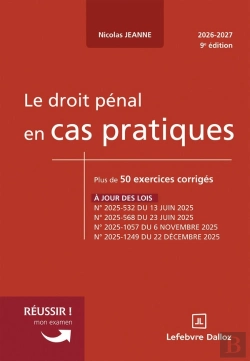 Bertrand.pt - Le Droit Pénal En Cas Pratiques (9e Édition)