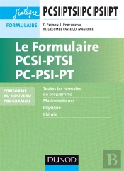 Le Formulaire Pcsi-Ptsi-Pc-Psi-Pt