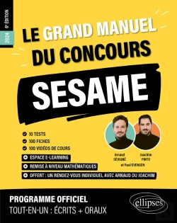 Bertrand.pt - Le Grand Manuel Du Concours Sesame (Programme Officiel : Écrits + Oraux)