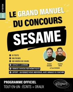 Bertrand.pt - Le Grand Manuel Du Concours Sesame (Programme Officiel : Écrits + Oraux) (Édition 2024)