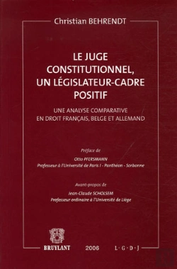 Bertrand.pt - Le Juge Constitutionnel, Un Legislateur-Cadre Positif