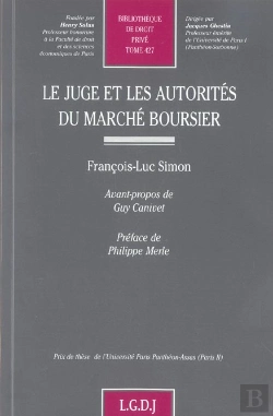 Bertrand.pt - Le Juge Et Les Autorites Du Marche Boursier