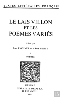 Bertrand.pt - Le Lais Villon Et Les Poemes Varies