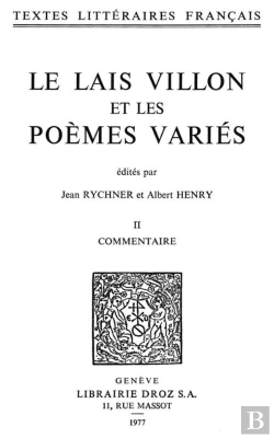 Bertrand.pt - Le Lais Villon Et Les Poemes Varies