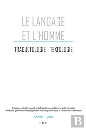 Le Langage Et L'Homme, 37-1 (2002)