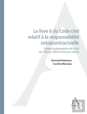 Le Livre 6 Du Code Civil Relatif À La Responsabilité Extracontractuelle : Travaux Préparatoires De La Loi Du 7 Février 2024 Article Par Article
