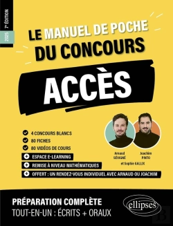 Bertrand.pt - Le Manuel De Poche Du Concours Acces : 80 Fiches, 80 Videos De Cours, 6 Tests, 500 Questions + Corrigés En Vidéo (Édition 2025)