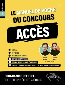Bertrand.pt - Le Manuel De Poche Du Concours Acces (Programme Officiel : Ecrits + Oraux)