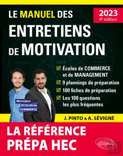 Bertrand.pt - Le Manuel Des Entretiens De Motivation « Prépa Hec » - Concours Aux Écoles De Commerce - Édition 2023
