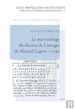 Bertrand.pt - Le Martyrologe Du Diocese De Limoges De Martial Legros  1790