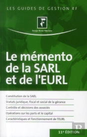 Le Memento De La Sarl Et De L'Eurl