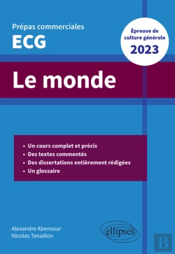 Bertrand.pt - Le Monde. Épreuve De Culture Générale. Prépas Commerciales Ecg 2023