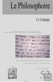 Le Philosophoire N°52 Le Langage - Automne 2019
