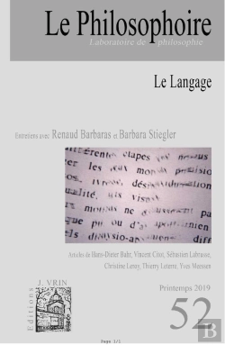 Bertrand.pt - Le Philosophoire N°52 Le Langage - Automne 2019