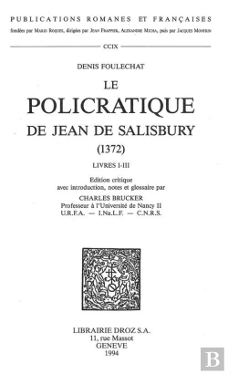 Bertrand.pt - Le Policratique De Jean De Salisbury - 1372