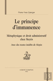 Le Principe D'Immanence ; Métaphysique Et Droit Administratif Chez Sieyès