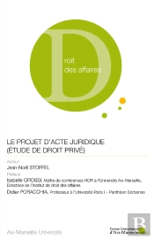 Le Projet D'Acte Juridique (Étude De Droit Privé)