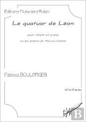 Le Quatuor De Leon, Partition Pour Chant Et Piano - Sur Des Poemes De Maurice Careme