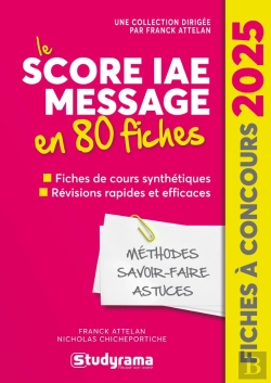 Bertrand.pt - Le Score Iae Message En 80 Fiches : Fiches De Cours Synthétiques, Révisions Rapides Et Efficaces