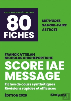 Bertrand.pt - Le Score Iae Message En 80 Fiches