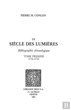 Bertrand.pt - Le Siecle Des Lumieres : Bibliographie Chronologique