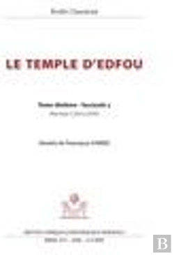 Bertrand.pt - Le Temple D'Edfou T.10 ; Fascicule T.3 ; Planches Clxii-Clxxviii
