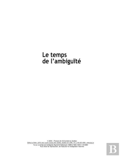 Bertrand.pt - Le Temps De L'Ambiguïté ; Le Contexte Politique Du Changement