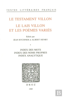 Bertrand.pt - Le Testament Villon : Le Lais Villon Et Les Poemes Varies