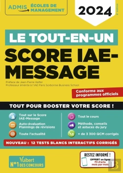 Bertrand.pt - Le Tout-En-Un Score Iae-Message - 12 Sujets Blancs Corriges Interactifs - Fil D'Actu Offert - Select