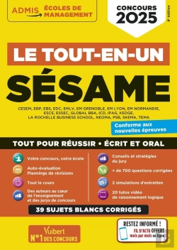 Bertrand.pt - Le Tout-En-Un Sésame - 35 Sujets Blancs - Écrits Et Oraux - Tutos Offerts : Concours 2025
