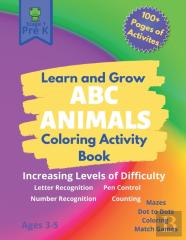 Learn And Grow Abc Animals Activity Book