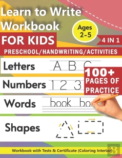 Bertrand.pt - Learn To Write Letters, Numbers, Words Workbook For Kids