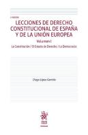 Lecciones Derecho Constitucional España Y Union Europea Vol