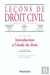 Lecons De Droit Civil T.1-1 ; Introduction A L'Etude Du Droit
