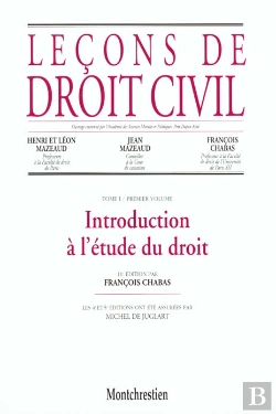 Bertrand.pt - Lecons De Droit Civil T.1-1 ; Introduction A L'Etude Du Droit